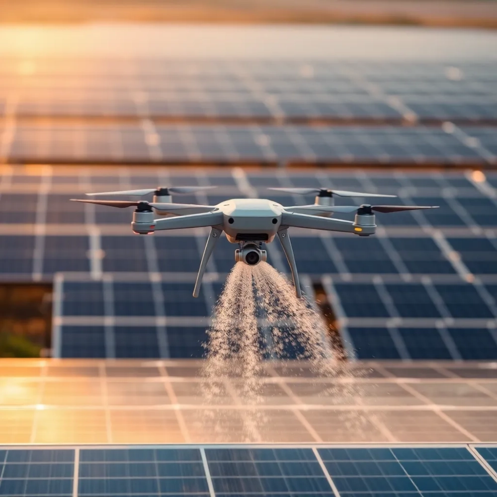 Dron do mycia paneli fotowoltaicznych